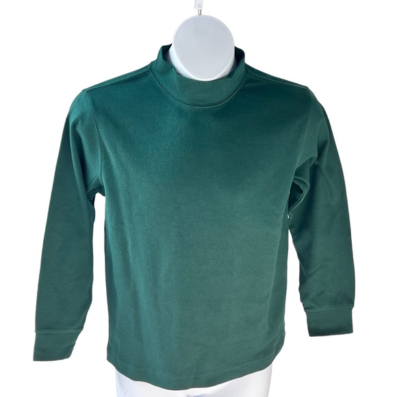 Lands End kids Evergreen mock turtleneck school uniform shirt size 6x-7 NWT - Picture 1 of 7